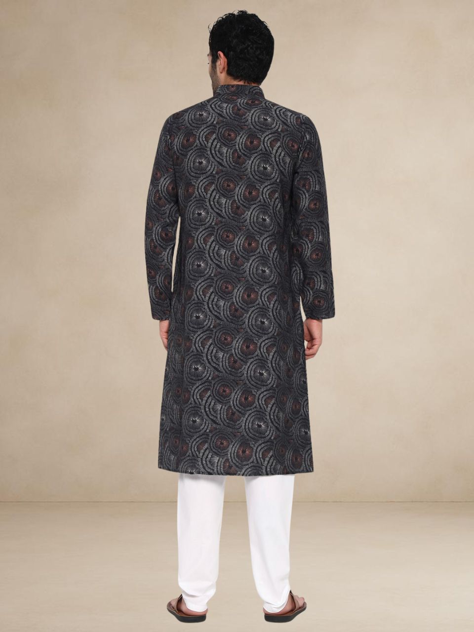 Designer Patterned Traditional Kurta Hypnotic Spiral