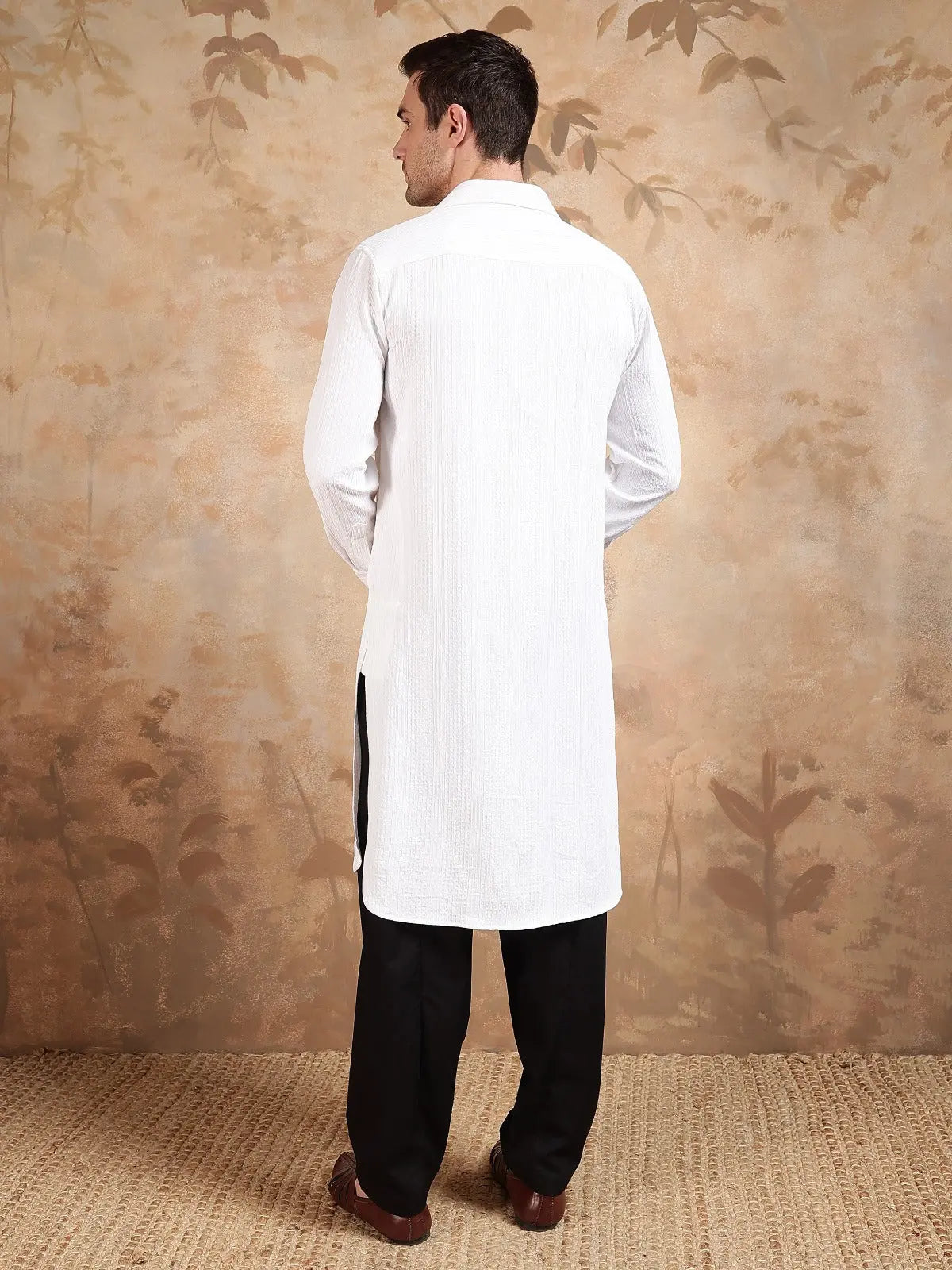 Pure White Pathani Suit