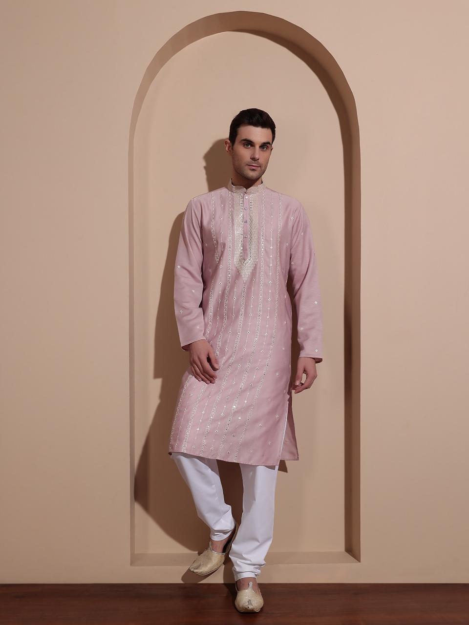 Emerald Grove Teal Colour Kurta Pink