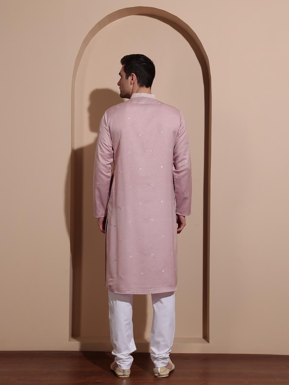 Emerald Grove Teal Colour Kurta Pink